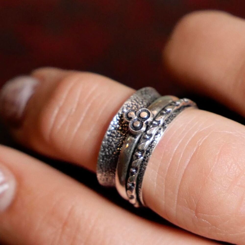 925 sterling silver spinner ring